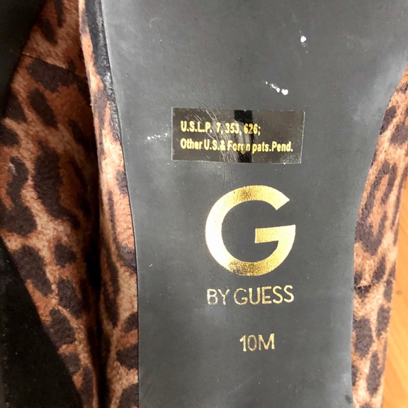 Guess Leopard Print Red Bow Heels Size 10 - Picture 10 of 14